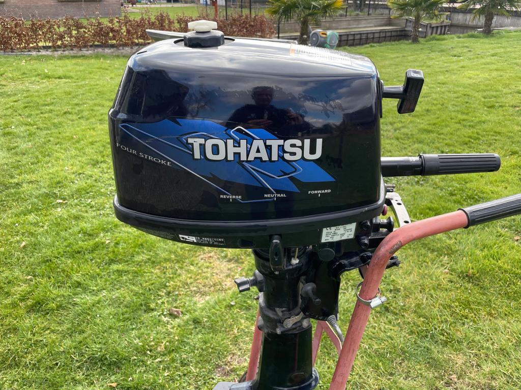 Tohatsu 4 pk kortstaart buitenboordmotor, Ophalen, Gebruikt, Minder dan 5 pk, Viertaktmotor