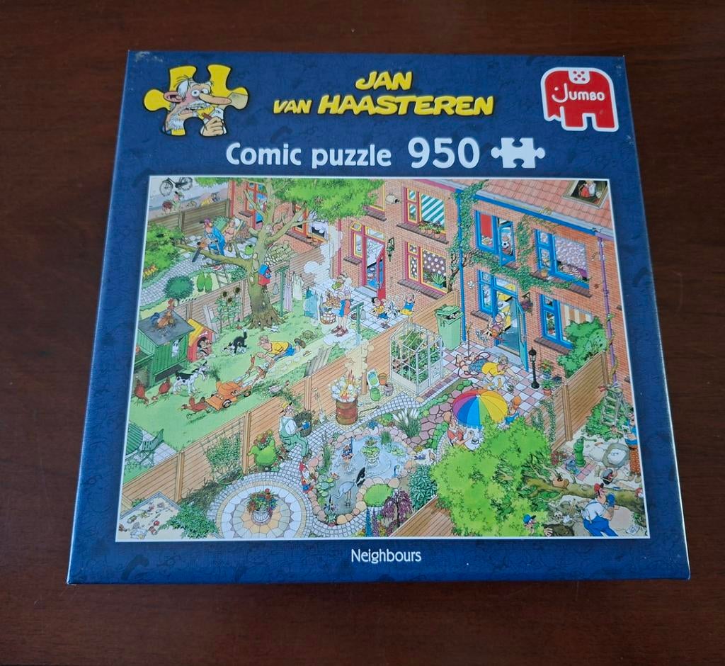 Jan van Haasteren Comic puzzle 950 stukjes Neighbours, Hobby en Vrije tijd, Denksport en Puzzels, Ophalen of Verzenden, 500 t/m 1500 stukjes