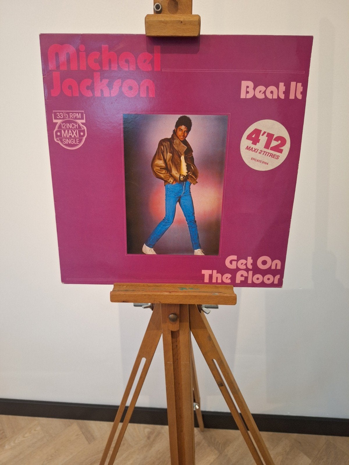 Michael Jackson - Beat It / Get On The Floor(1979 Maxi-Sing, Fotohoes, Ophalen of Verzenden, Gebruikt, 12 inch