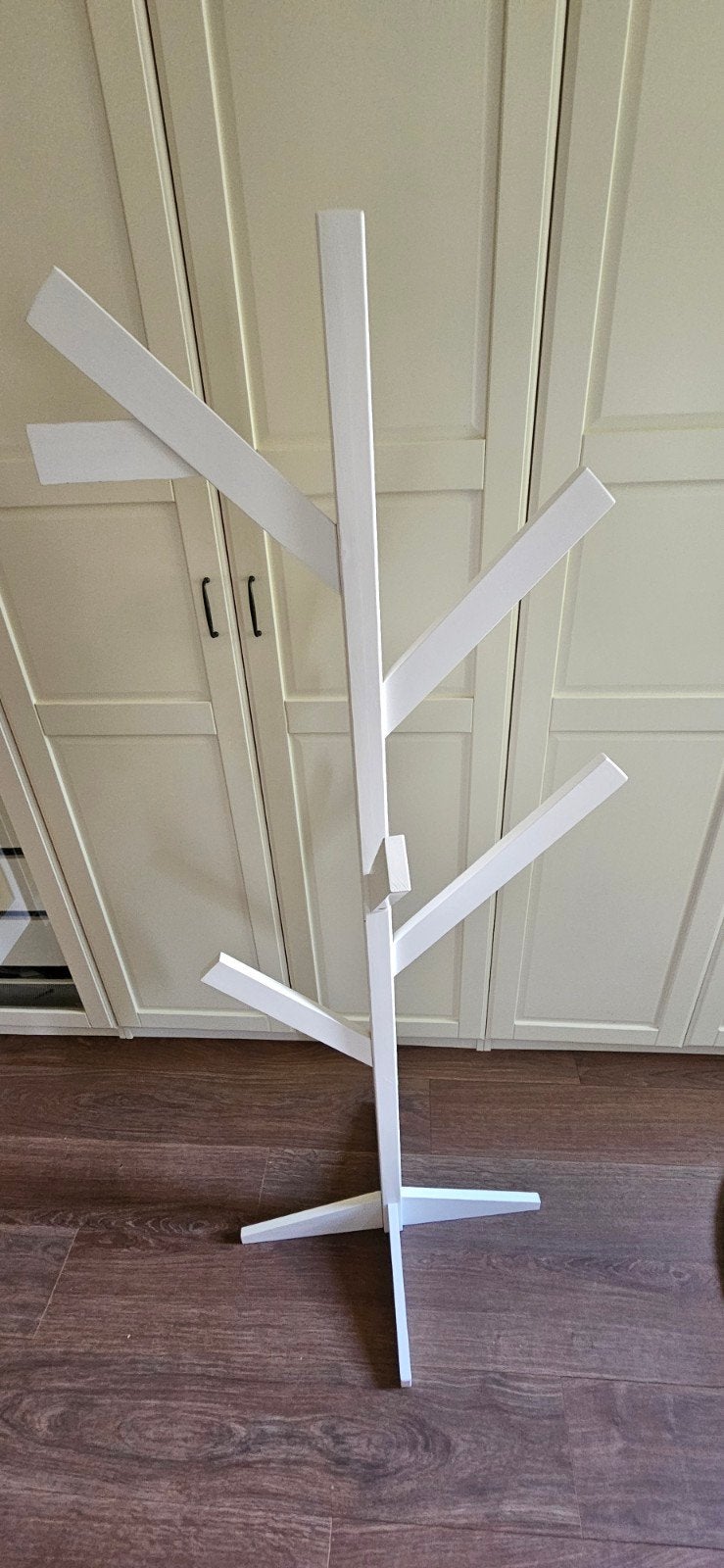 Witte staande kapstok in boom-design, Ophalen, Gebruikt, Staande kapstok, 150 tot 200 cm