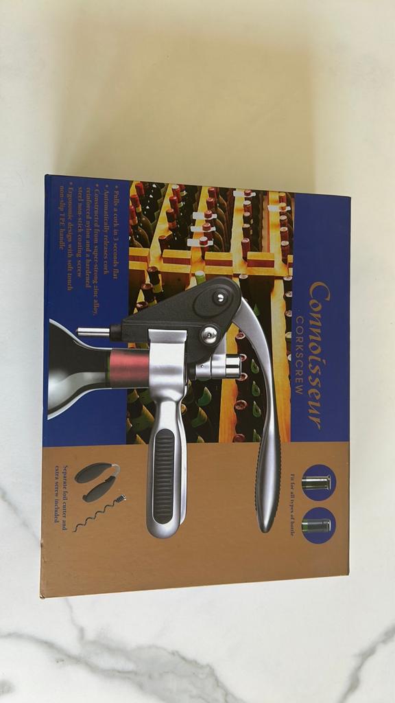 Connoisseur kurkentrekker (cockscrew), Overige typen, Nieuw, Ophalen of Verzenden, Metaal