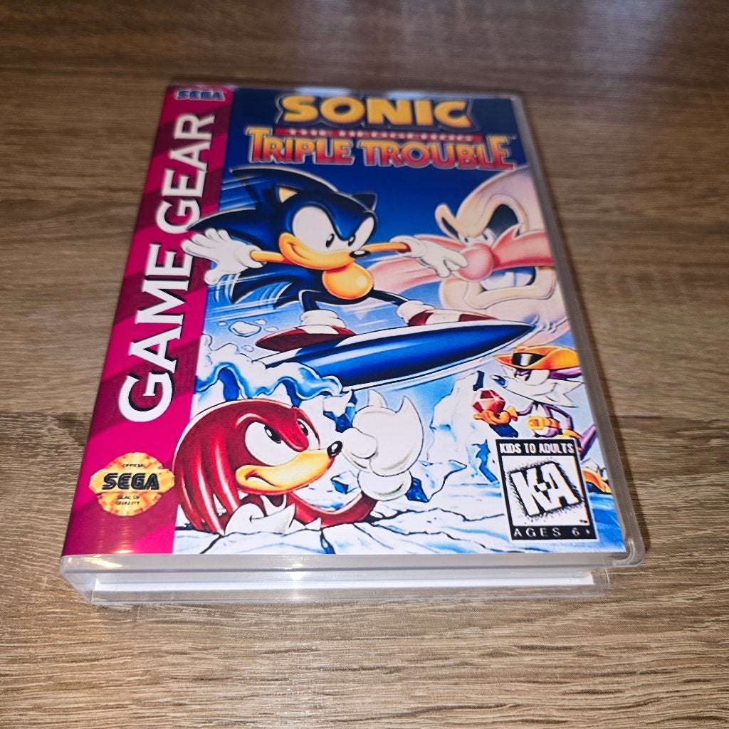 Sonic The Hedgehog Triple Trouble Sega Game Gear Game Case, Avontuur en Actie, Game Gear, Verzenden, 1 speler