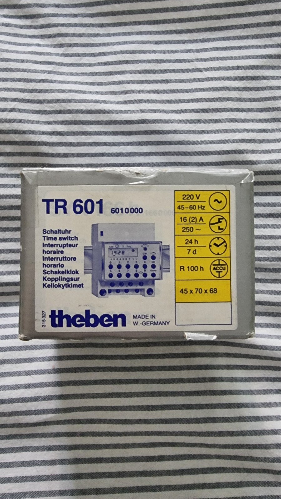 Theben TR 601 Schakelklok - in doos, Ophalen of Verzenden, Nieuw, Overige merken, Overige typen