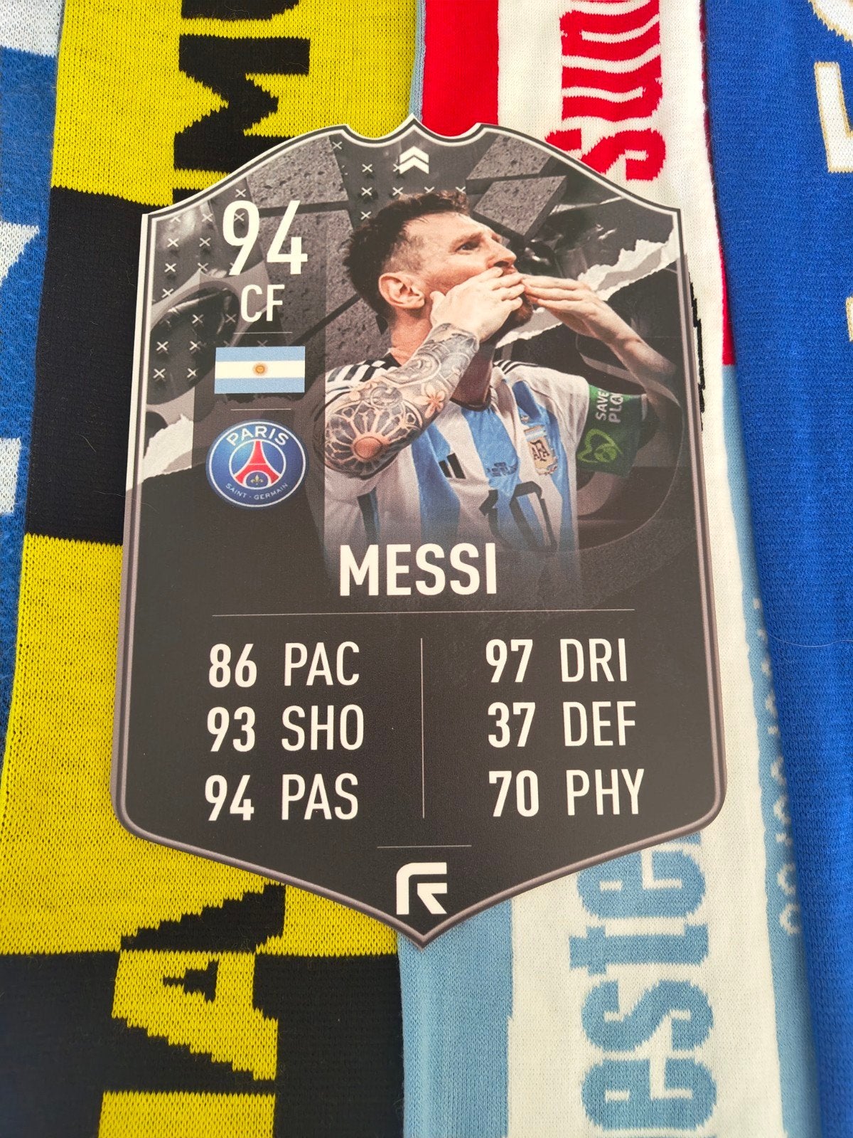 Voetbalkaartje (37cmx25cm) - Lionel Messi, Ophalen of Verzenden, Zo goed als nieuw, Buitenlandse clubs, Poster, Plaatje of Sticker