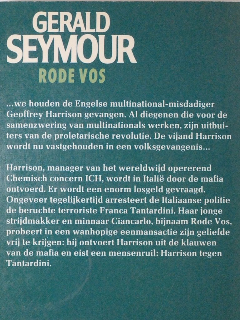 Rode vos - Gerald Seymour (Spionagethriller, 1992), Verzenden, Zo goed als nieuw