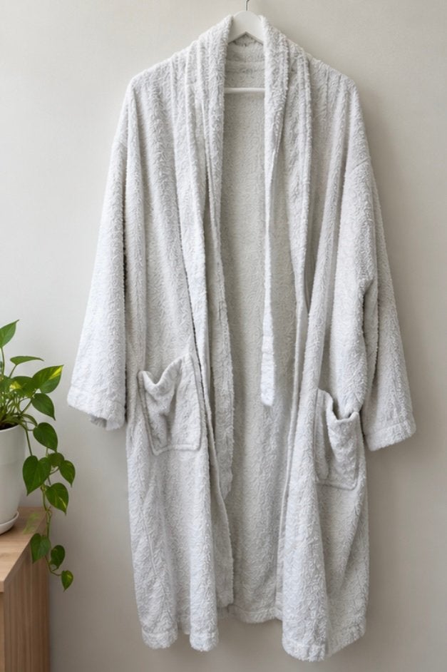 Badjas wit unisex maat L – 100% katoen – zacht & comfortabel, Ophalen of Verzenden, Zo goed als nieuw