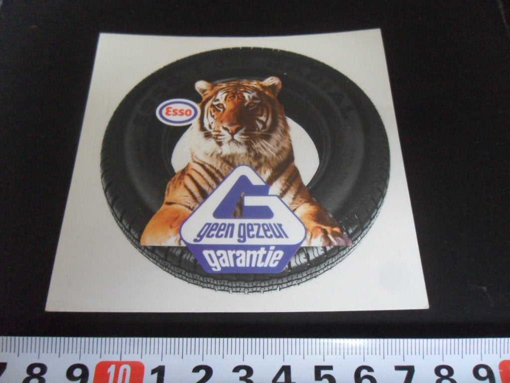 sticker auto - transparant ESSO geen gezeur garantie banden*, Ophalen of Verzenden, Zo goed als nieuw