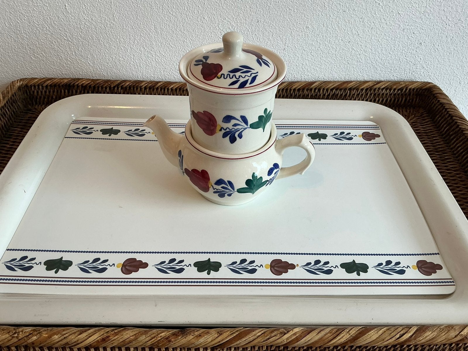 Boerenbont Petrus Regout ( Koffiepot met Koffiefilter ), Antiek en Kunst, Ophalen of Verzenden