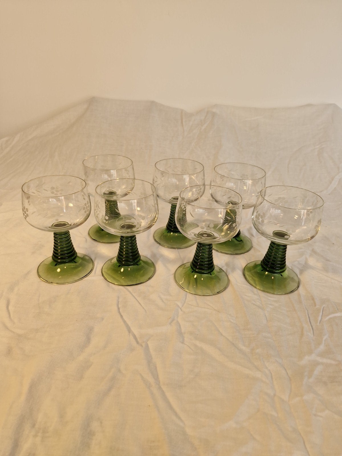 7 stuks klassiek duits Roemer wijnglas 0.2l, Ophalen, Zo goed als nieuw, Overige typen