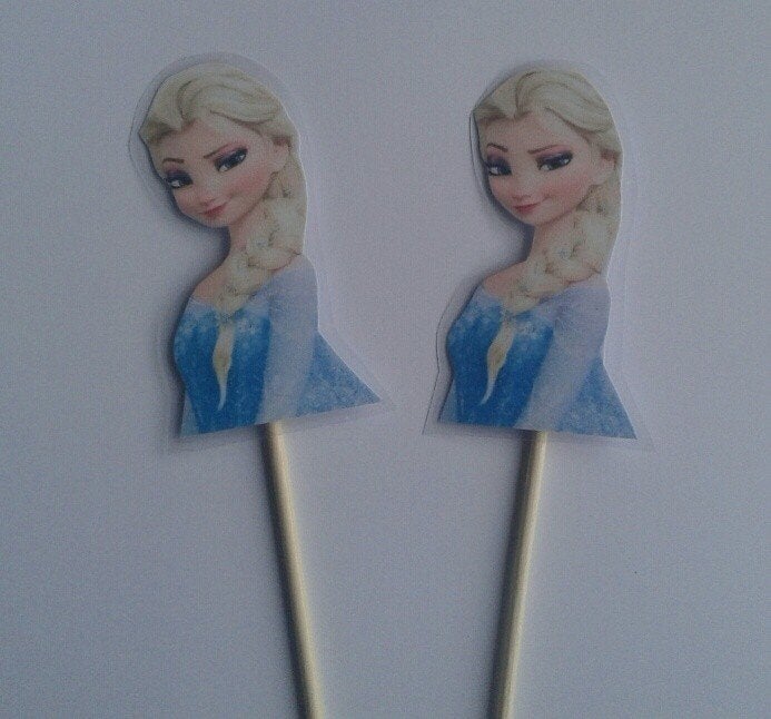 Elsa (Frozen) traktatie prikker, Ophalen of Verzenden, Nieuw, Versiering, Verjaardag