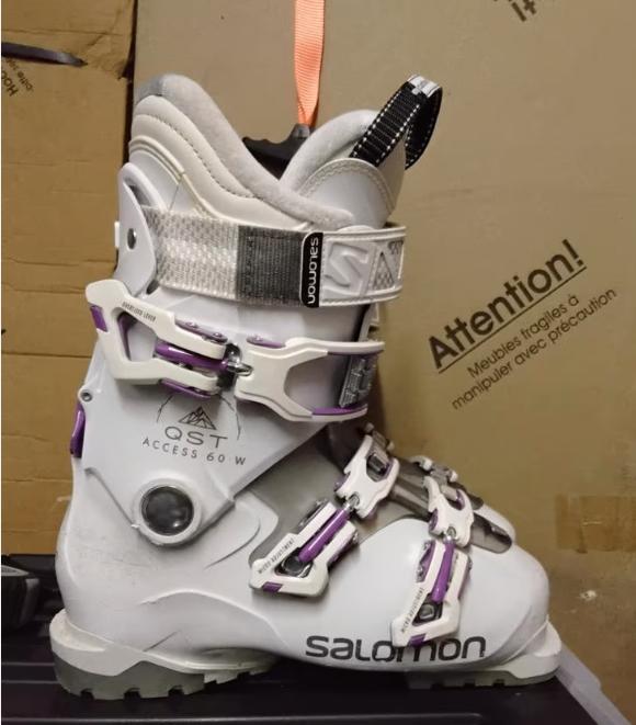 Salomon skischoenen dames maat 25 (38,5), 160 tot 180 cm, Gebruikt, Schoenen, Skiën