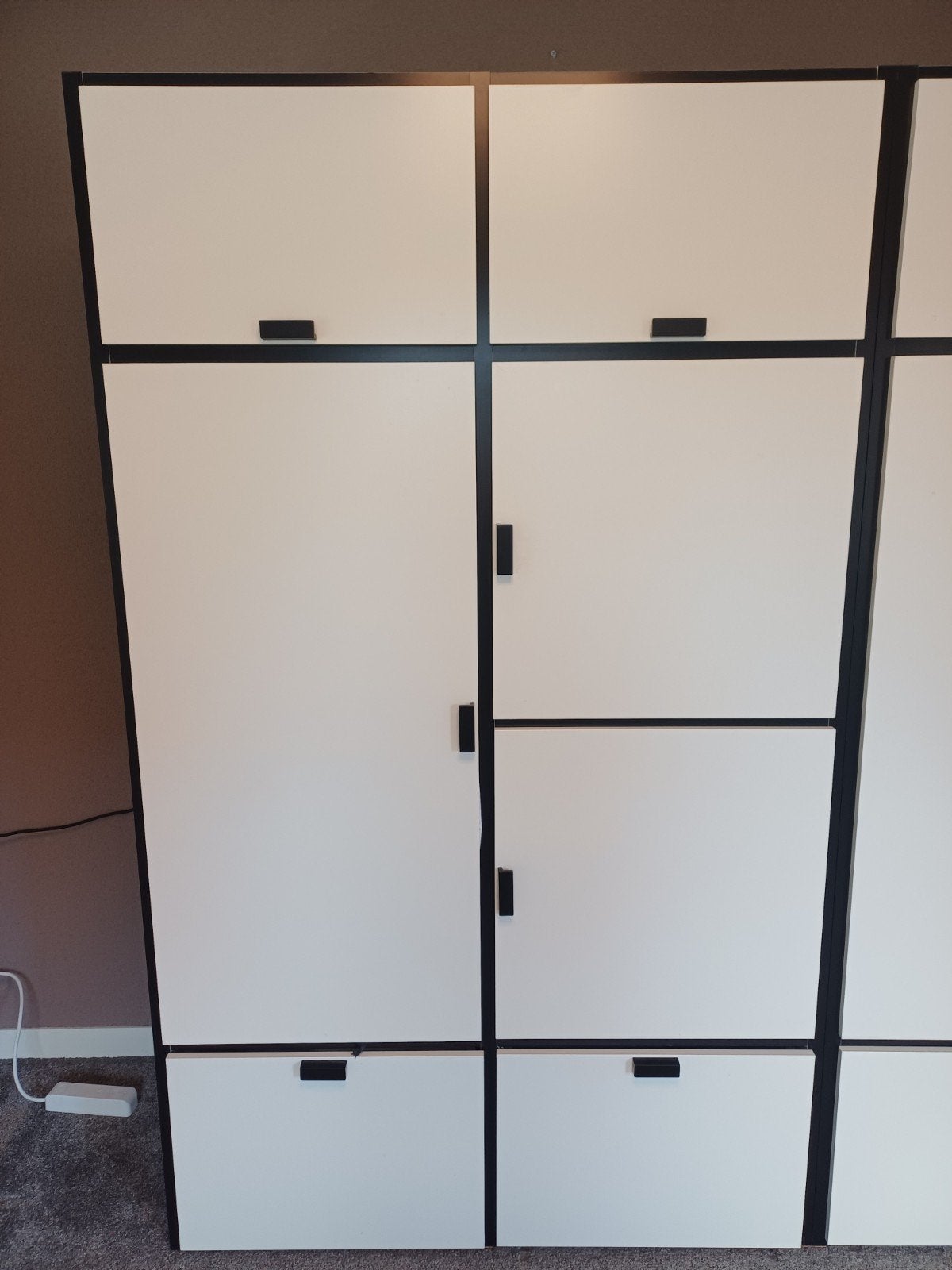Kledingkasten met veel opbergruimte, Ophalen, Gebruikt, Wit zwart