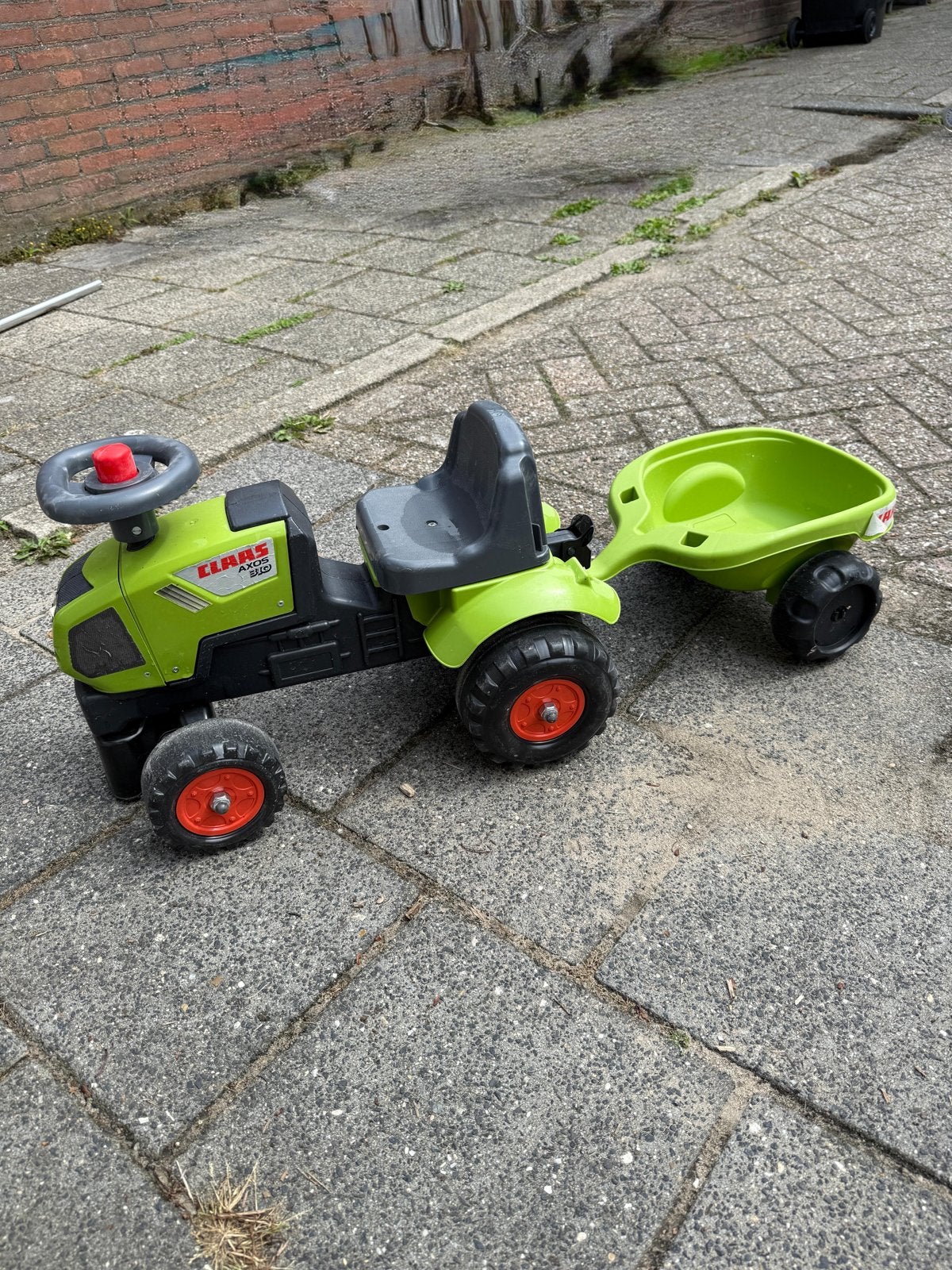Tractor loopfietsje met aanhanger - Claas, Ophalen, Zo goed als nieuw, Trapvoertuig