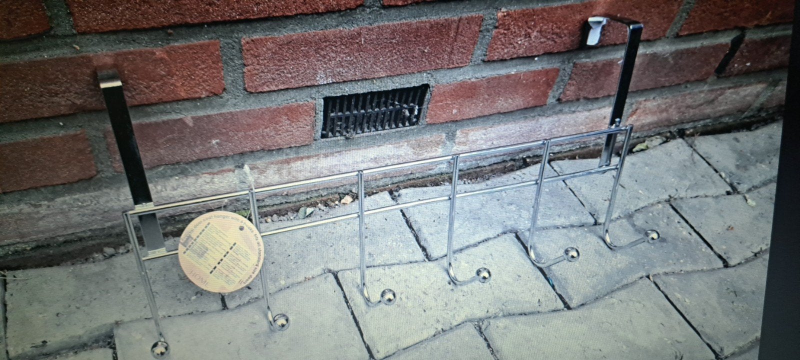 Over-de-deur kapstok met 5 haken - Metaal, Wandkapstok, Nieuw, Ophalen of Verzenden, Minder dan 100 cm