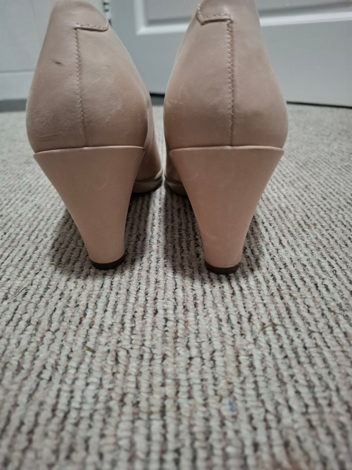 ECCO dames pumps nude/poederroze – maat 39 – leren peep toe, Ecco, Pumps, Beige, Ophalen of Verzenden
