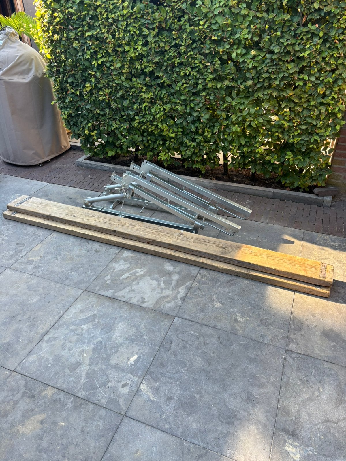 Dakschragen met leuning, Ophalen, Nieuw, Rolsteiger of Kamersteiger, Minder dan 2 meter