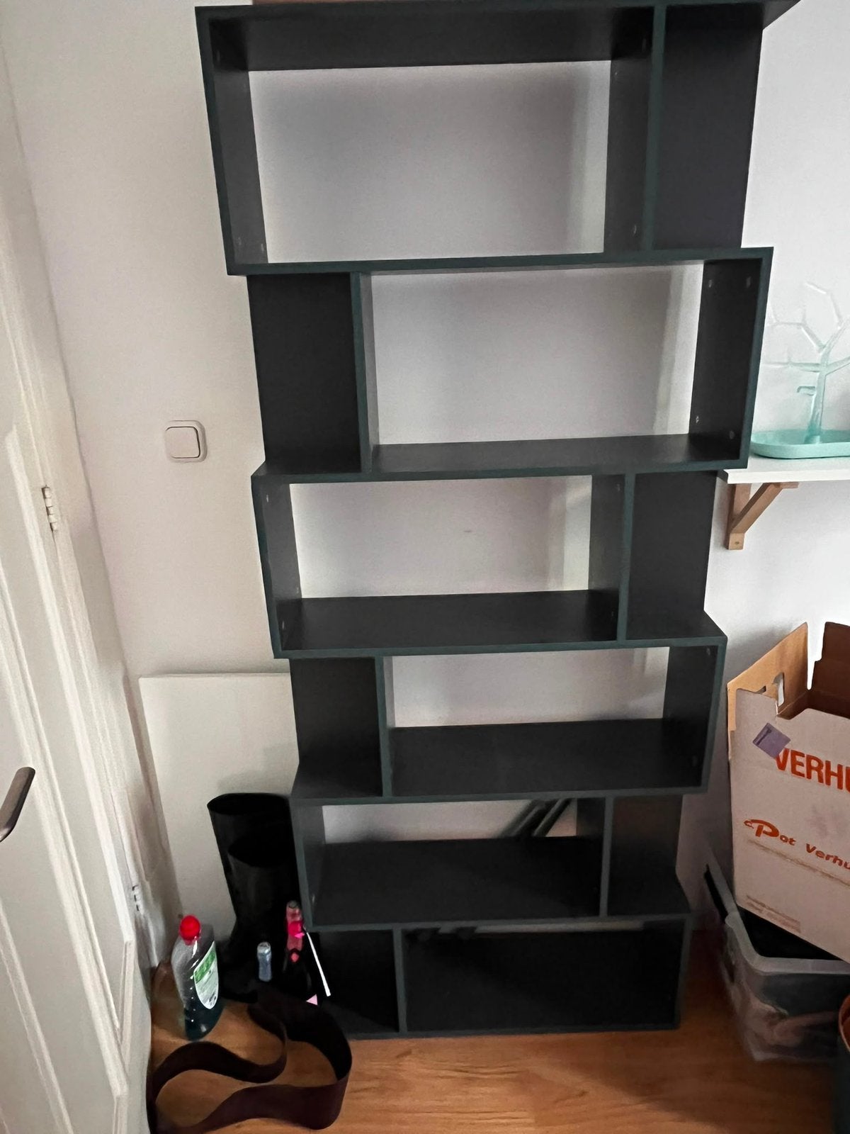 Twee donkerblauwe (boeke)kasten, Ophalen, Gebruikt