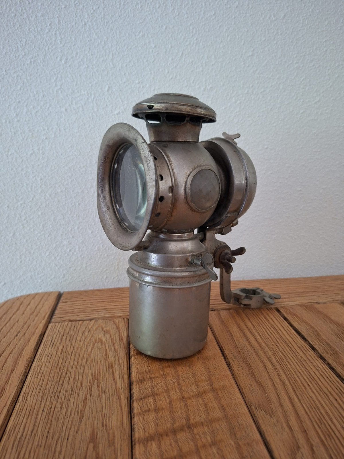 Antieke carbid fietslamp - Decoratief object, Antiek en Kunst, Ophalen of Verzenden