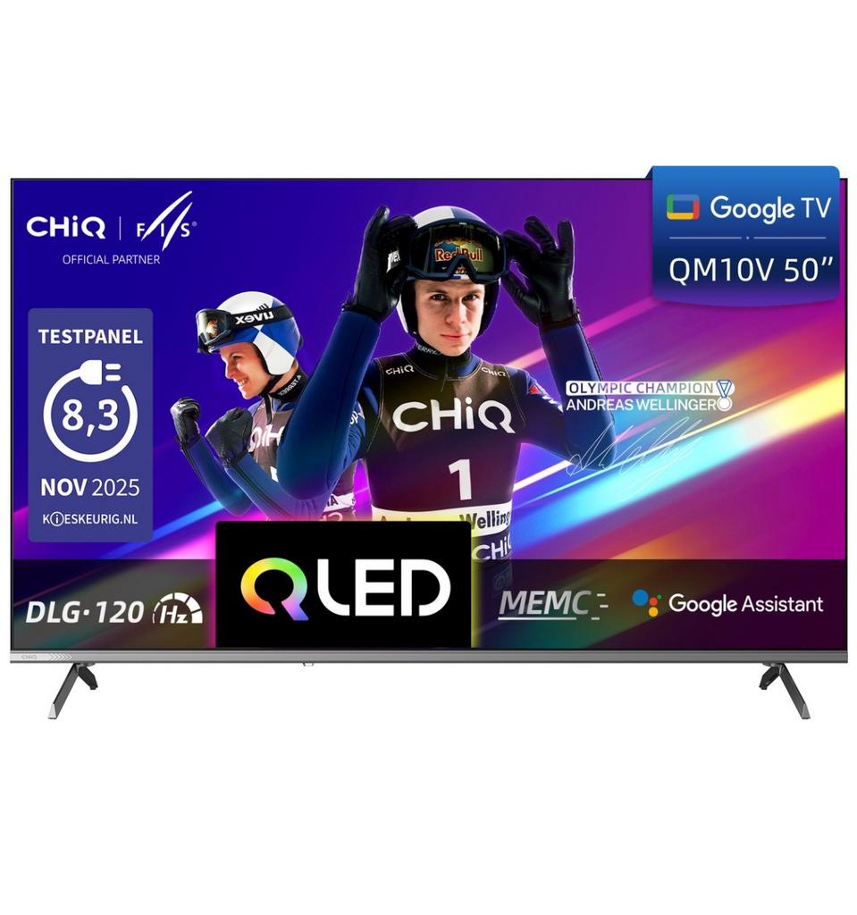 CHIQ tv bijna nieuw (2025), QLED, 50 Hz, Zo goed als nieuw, 100 cm of meer