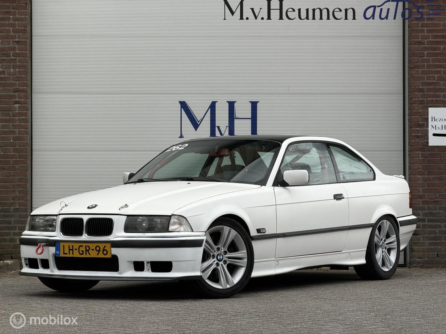 BMW 3-serie E36 Coupé 328i Circuit klaar Rolkooi Sparco, Auto's, Zwart, 1290 kg, 4 stoelen, Wit