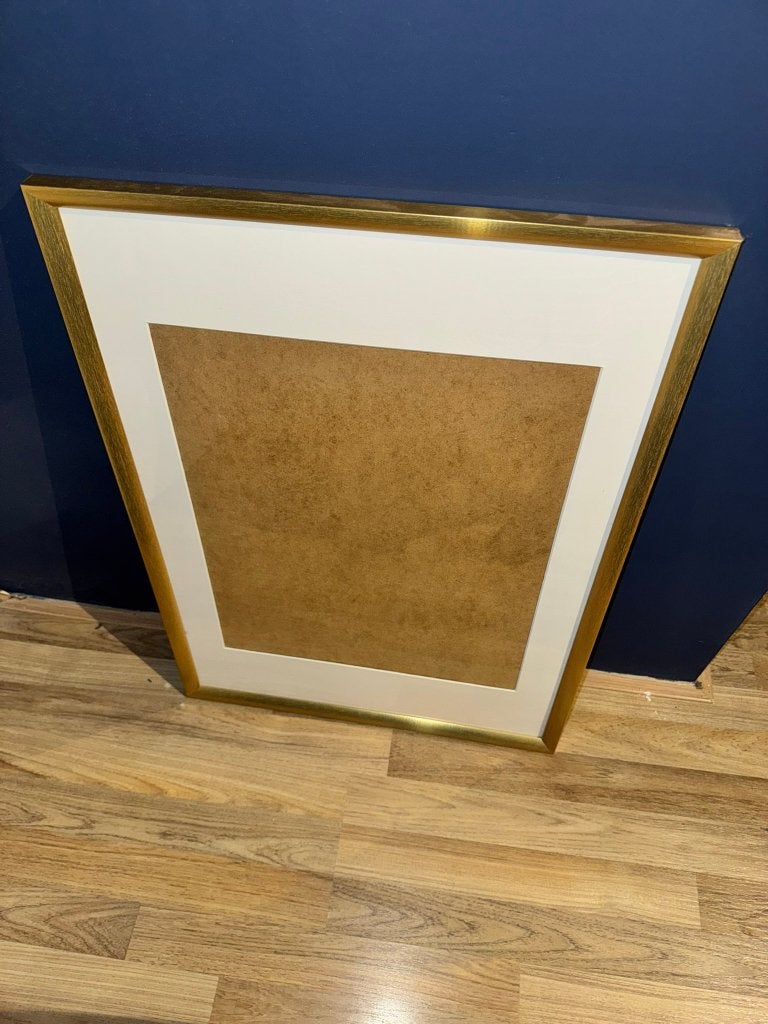 Ikea SILVERHÖJDEN lijst fotolijst 50 bij 70 goud goudkleurig, Ophalen, Met passe-partout, Zo goed als nieuw, Fotolijst
