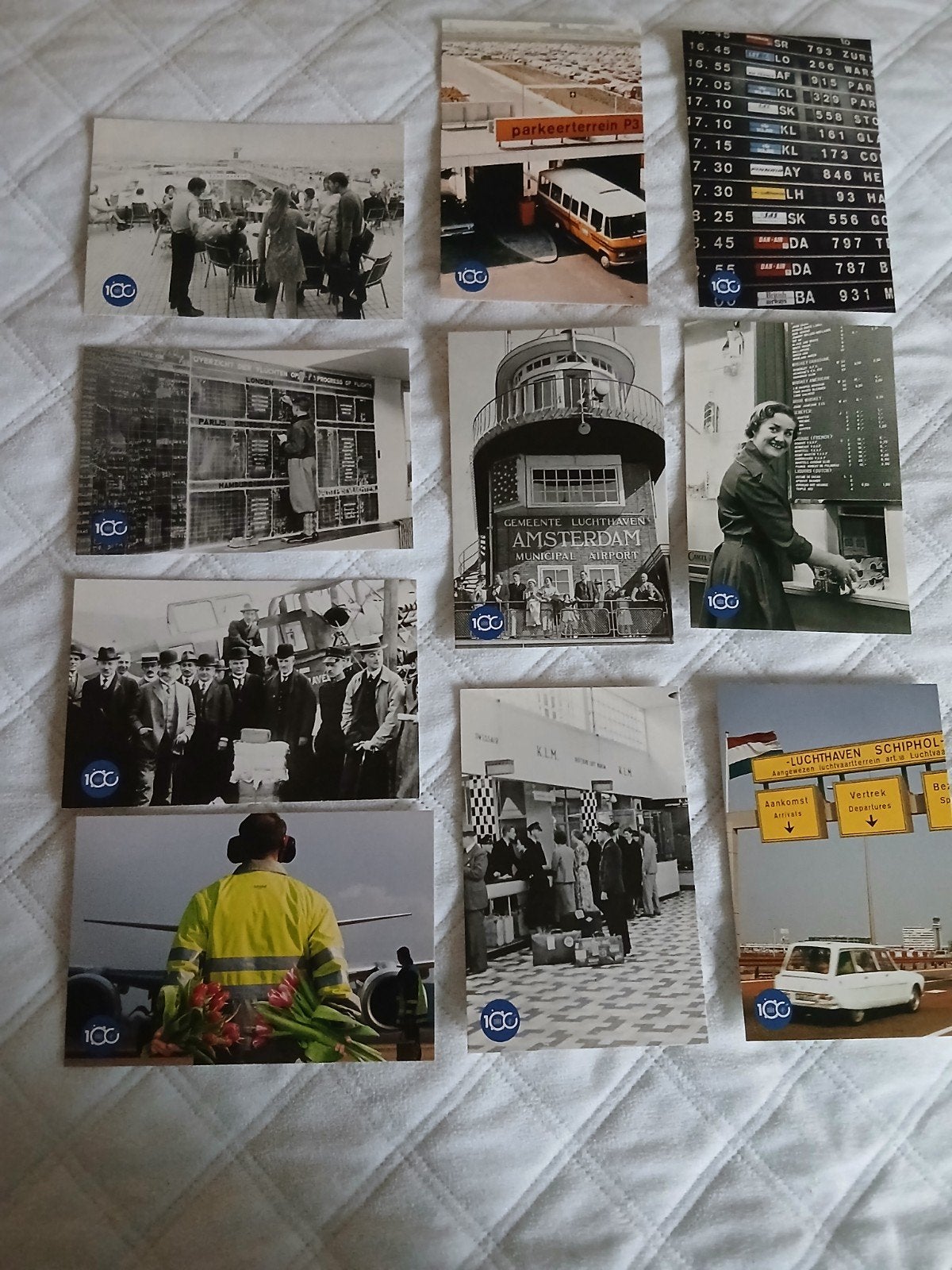 ansichtkaarten set (2016) Schiphol 100 jaar, Ophalen of Verzenden, 1980 tot heden, Ongelopen, Noord-Holland