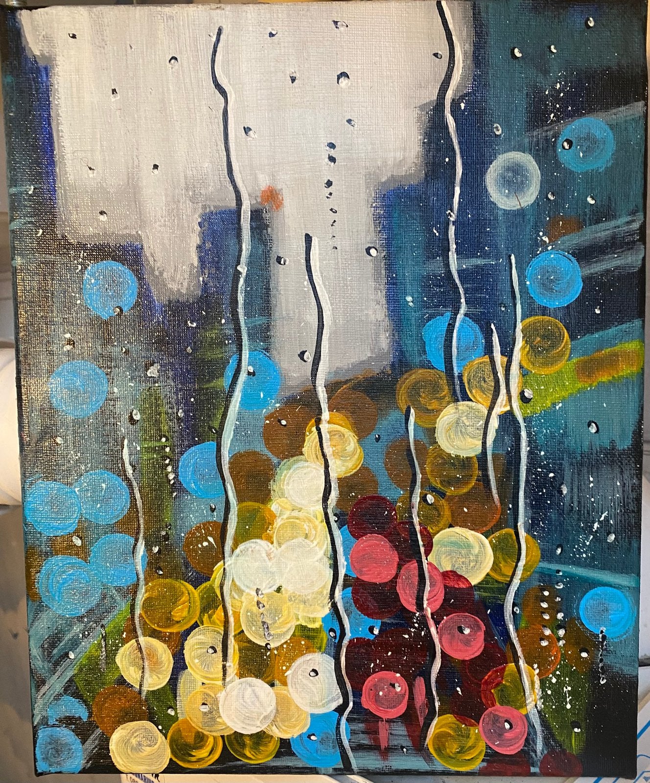 Handgemaakt abstract schilderij, Ophalen of Verzenden