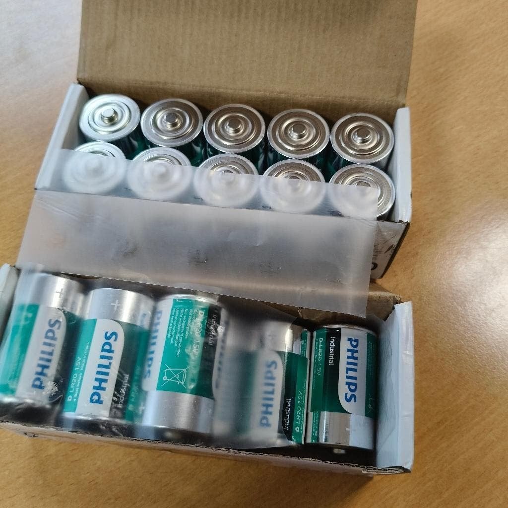 Philips Industrial D- LR20-1.5V Alkaline Batterij set van17, Ophalen, Nieuw