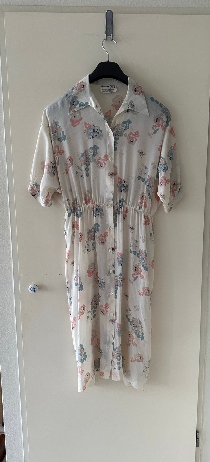Vintage Maison de Bonneterie  jurk 100% zijde maat M/L, Maat 38/40 (M), Meerkleurig, Ophalen of Verzenden, Zo goed als nieuw