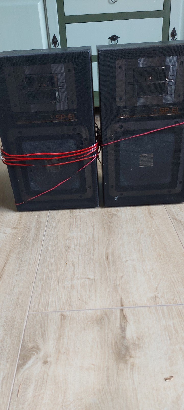 JVC SP-E1BK Stereo Speakers - Compact en Krachtig, Audio, Tv en Foto, Ophalen, Stereo speakers, Gebruikt, Inclusief kabels