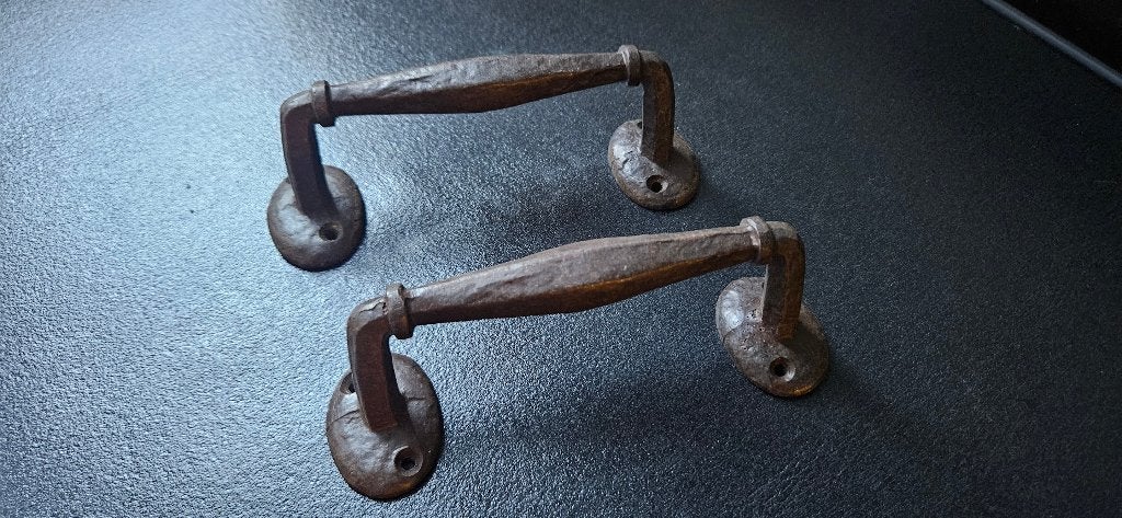 Zware massief gietijzeren handgrepen ensuite deur, Ophalen of Verzenden