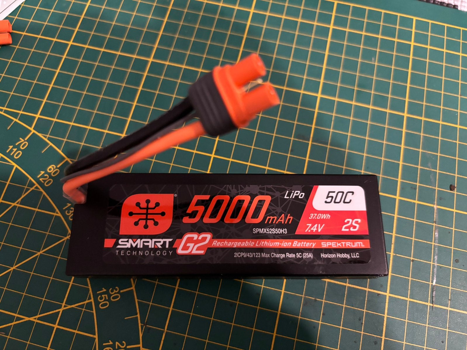 Spektrum 5000mAh 2S Lipo IC3, Ophalen of Verzenden, Zo goed als nieuw, Overige schalen, Onderdeel