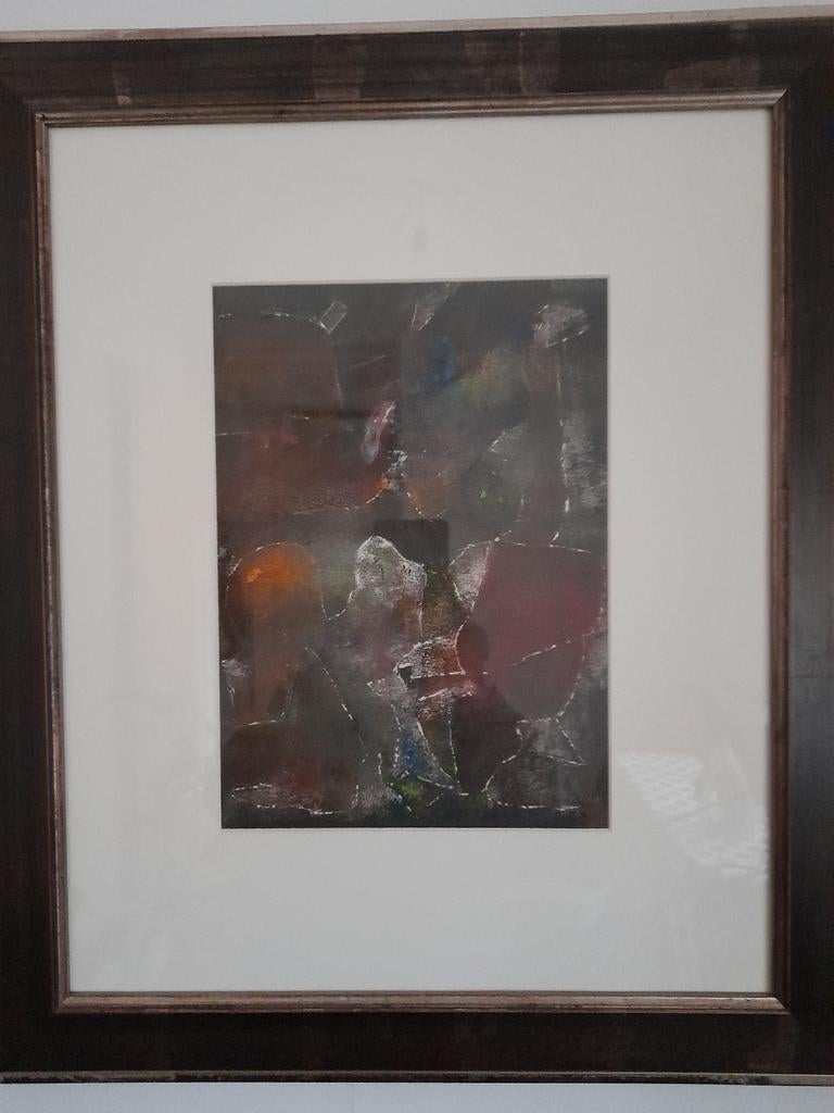 Ets met lijst. 54,5x 64,5, Antiek en Kunst, Kunst | Schilderijen | Klassiek, Ophalen