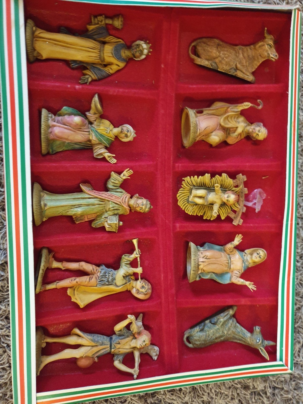 Vintage Italiaanse Kerststal Beeldjes - Made in Italy, Ophalen of Verzenden, Gebruikt, Beeld(je), Christendom | Katholiek