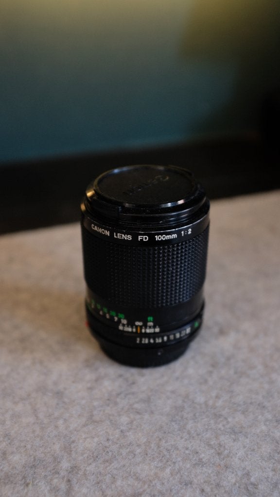 Canon nFD 100mm F2, Ophalen of Verzenden, Gebruikt, Telelens
