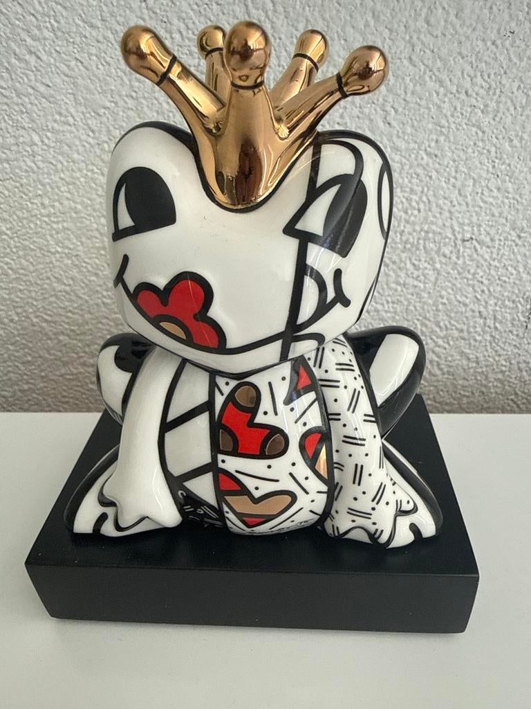 Romero Britto Kikker met Kroon Beeldje, Antiek en Kunst, Ophalen of Verzenden