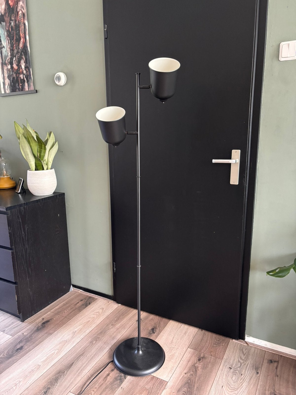 Staande lamp, Ophalen, Gebruikt, E27 (groot), Metaal