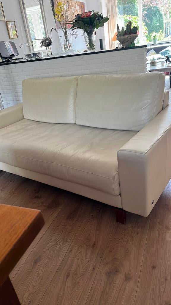 Leren bank Rolf Benz - Modern design., Gebruikt, Minder dan 75 cm, 150 tot 200 cm, Driepersoons