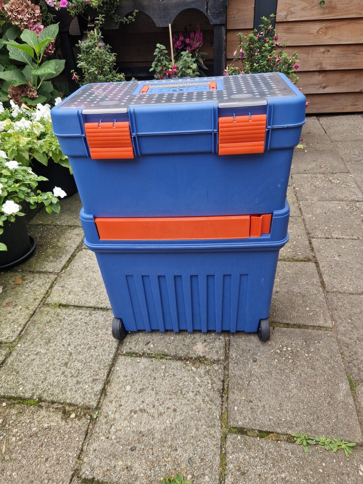 Gereedschapskist op wielen - Blauw/Oranje, Ophalen, Nieuw