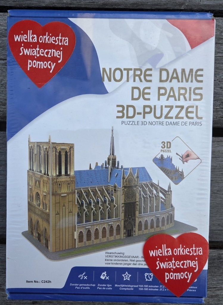 3D puzzel Notre Dame, Ophalen of Verzenden, Minder dan 500 stukjes, Nieuw, Rubik's of 3D-puzzel