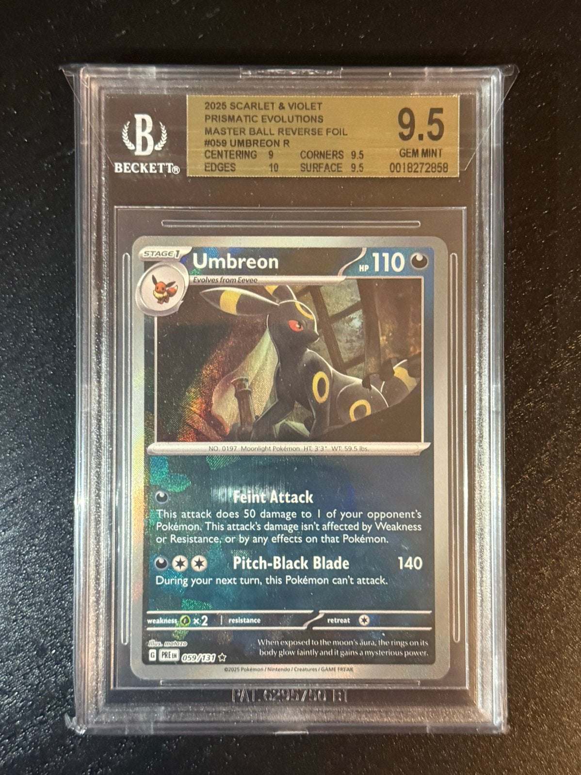 Umbreon 059/131 Prismatic Evolutions, Hobby en Vrije tijd, Verzamelkaartspellen | Pokémon, Ophalen of Verzenden, Nieuw