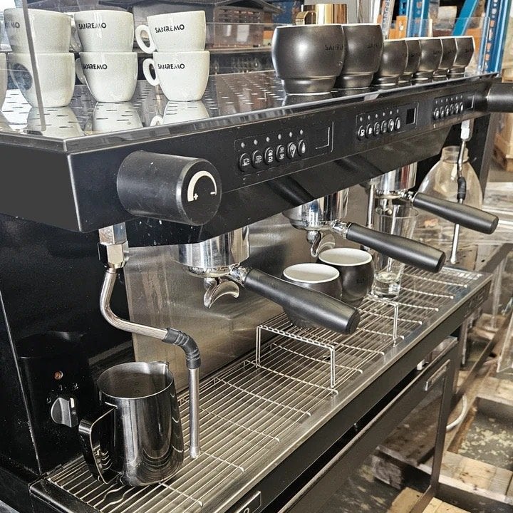 Sanremo Zoe Competition 2 groep refurbushed, Witgoed en Apparatuur, 10 kopjes of meer, Ophalen, Refurbished, Espresso apparaat