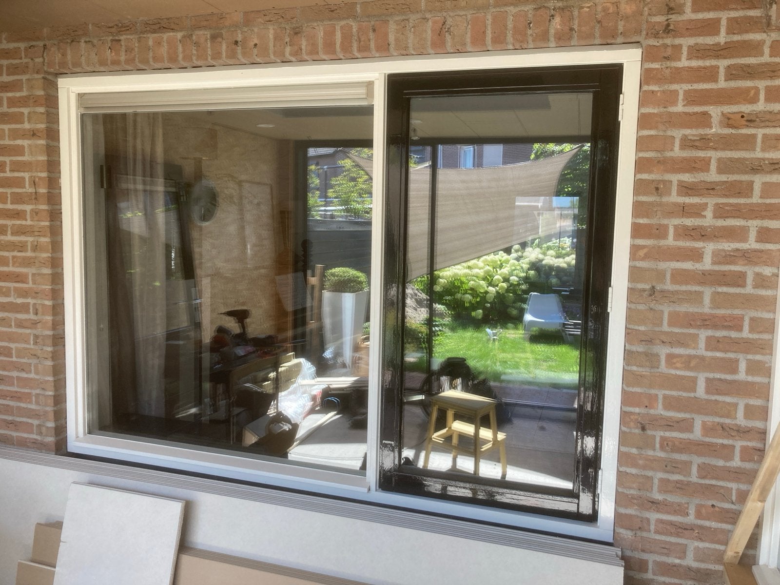 Ruit dubbelglas met rooster, Ophalen, Gevelraam of Ruit, Gebruikt, 120 tot 160 cm