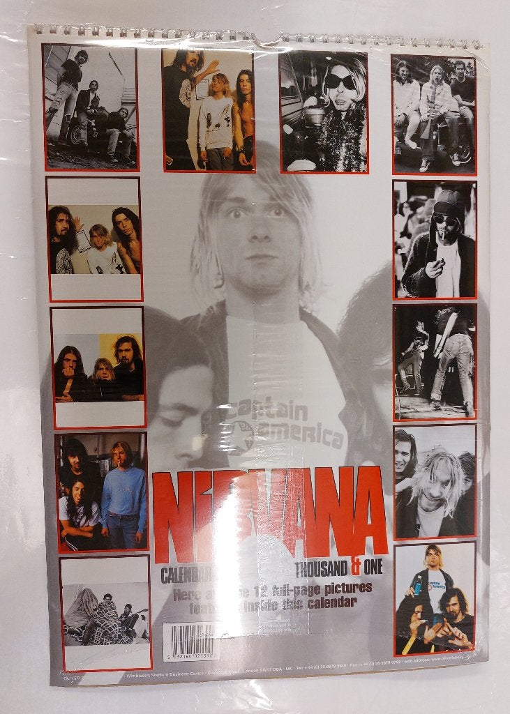 Nirvana KALENDER 2001 Kurt Cobain GESEALED, Nirvana, Gebruiksvoorwerp, Verzenden, NvT