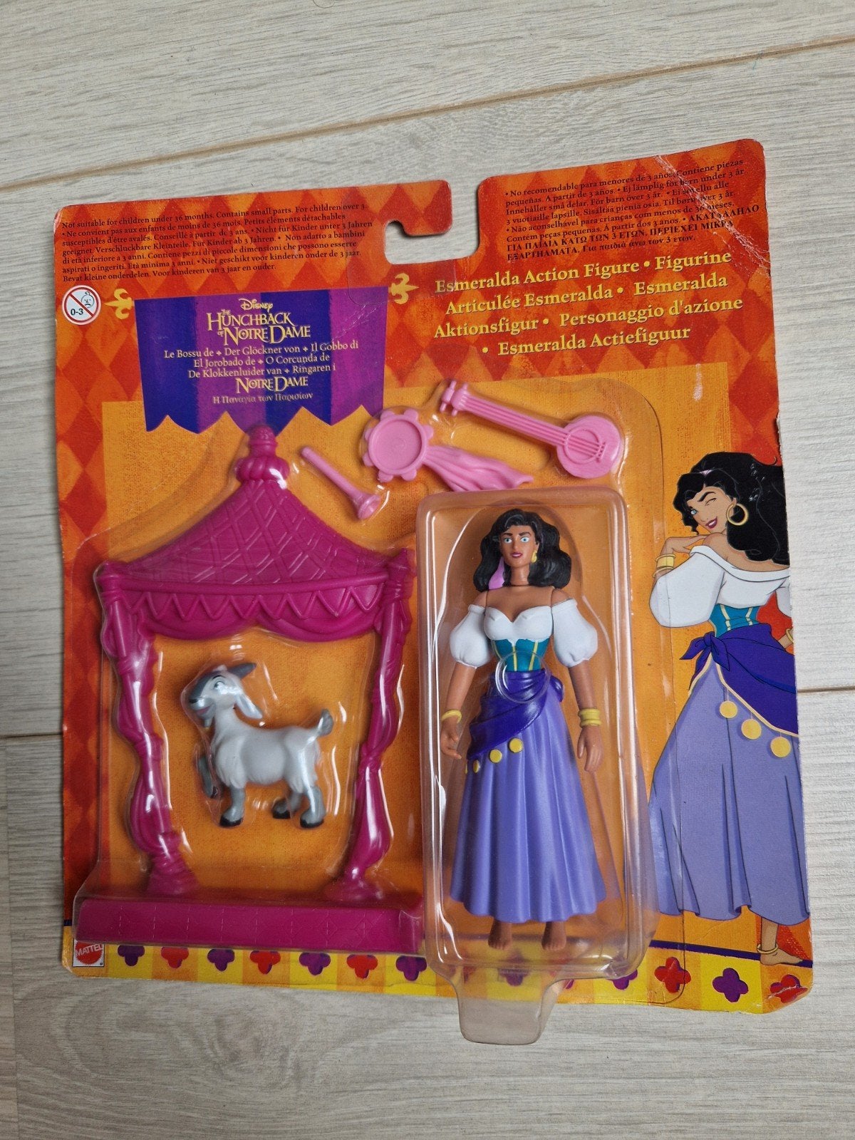 1995 esmeralda actiefiguur the hunchback of notre dame, Ophalen of Verzenden, Overige figuren, Nieuw, Beeldje of Figuurtje