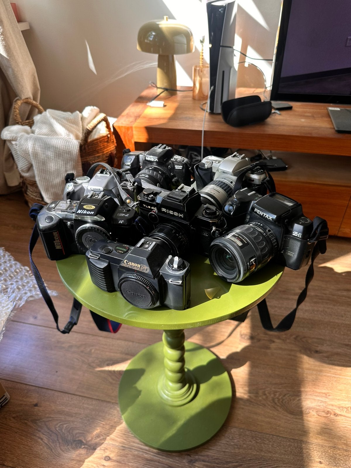 7 analoge spiegelreflexcamera’s, canon, nikon, minolta etc, Ophalen of Verzenden, Zo goed als nieuw, Spiegelreflex, Canon