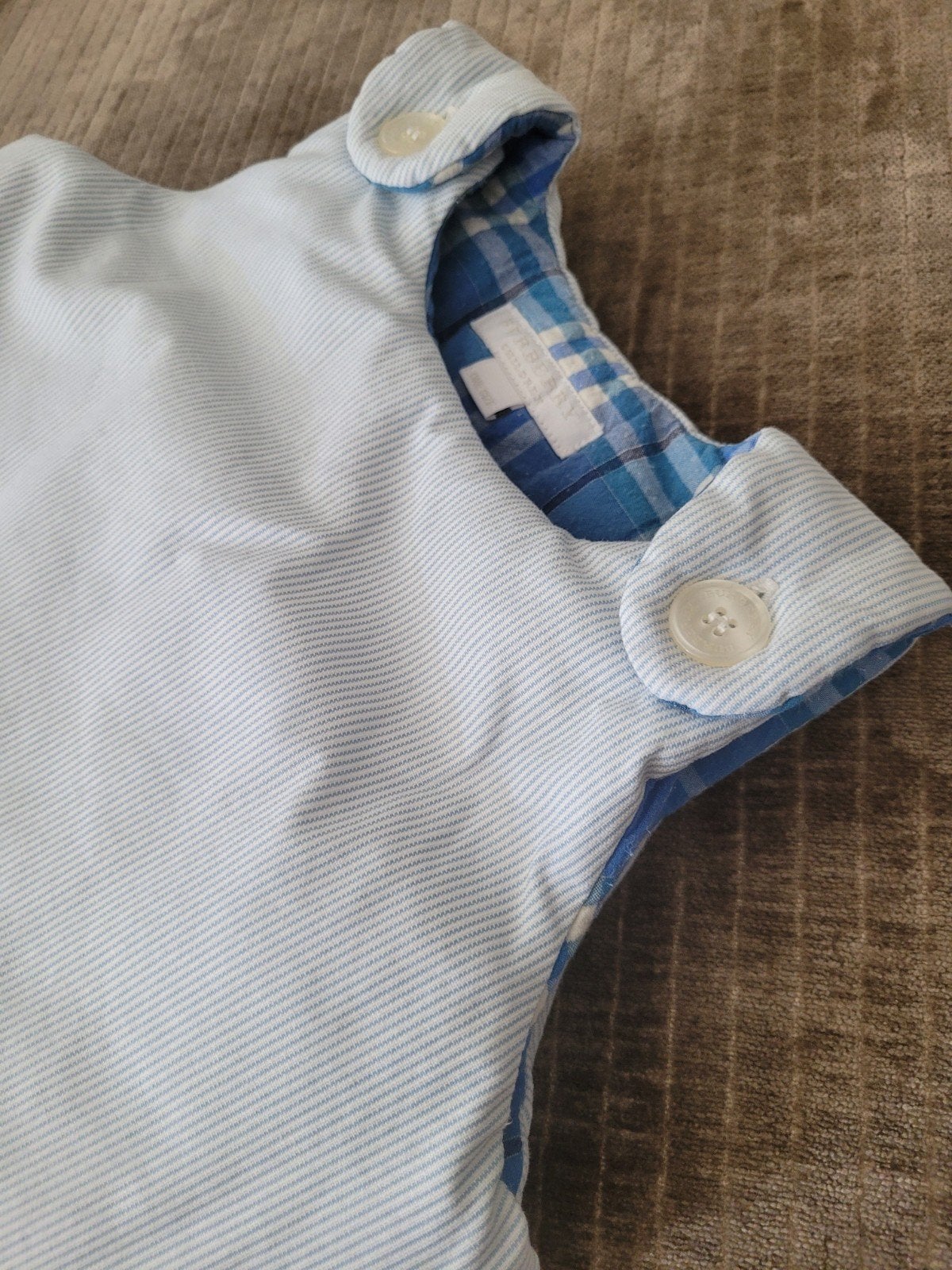 Burberry babyslaapzak - blauw geruit en gestreept, Ophalen of Verzenden, Zo goed als nieuw, Slaapzak