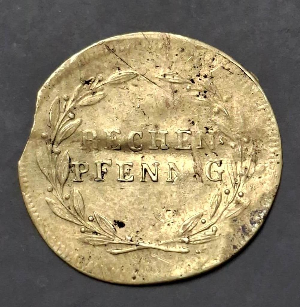 Duitsland Neurenberg Rechenpfennig Queen Victoria 1846, Ophalen of Verzenden, Duitsland, Losse munt