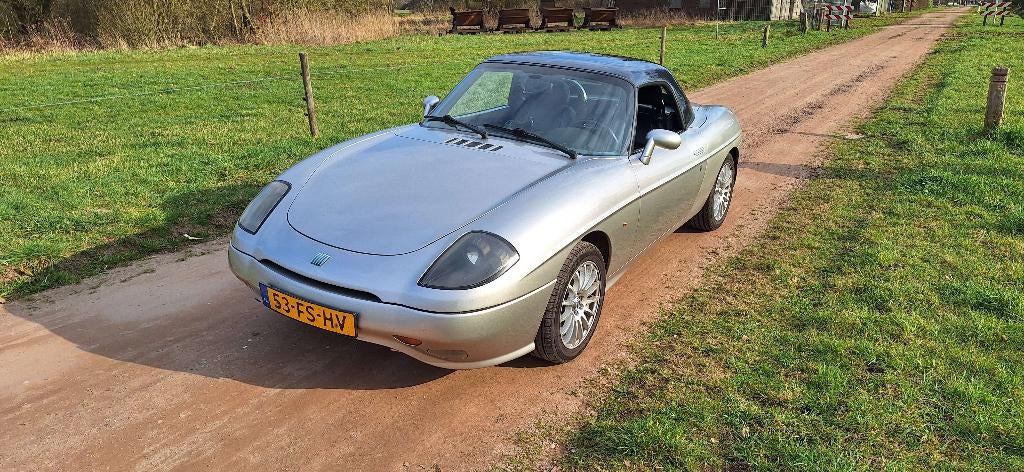 Fiat Barchetta 183 1996 Grijs met Hardtop, Auto's, Fiat, 450 kg, 40 €/maand, Zwart, 4 cilinders
