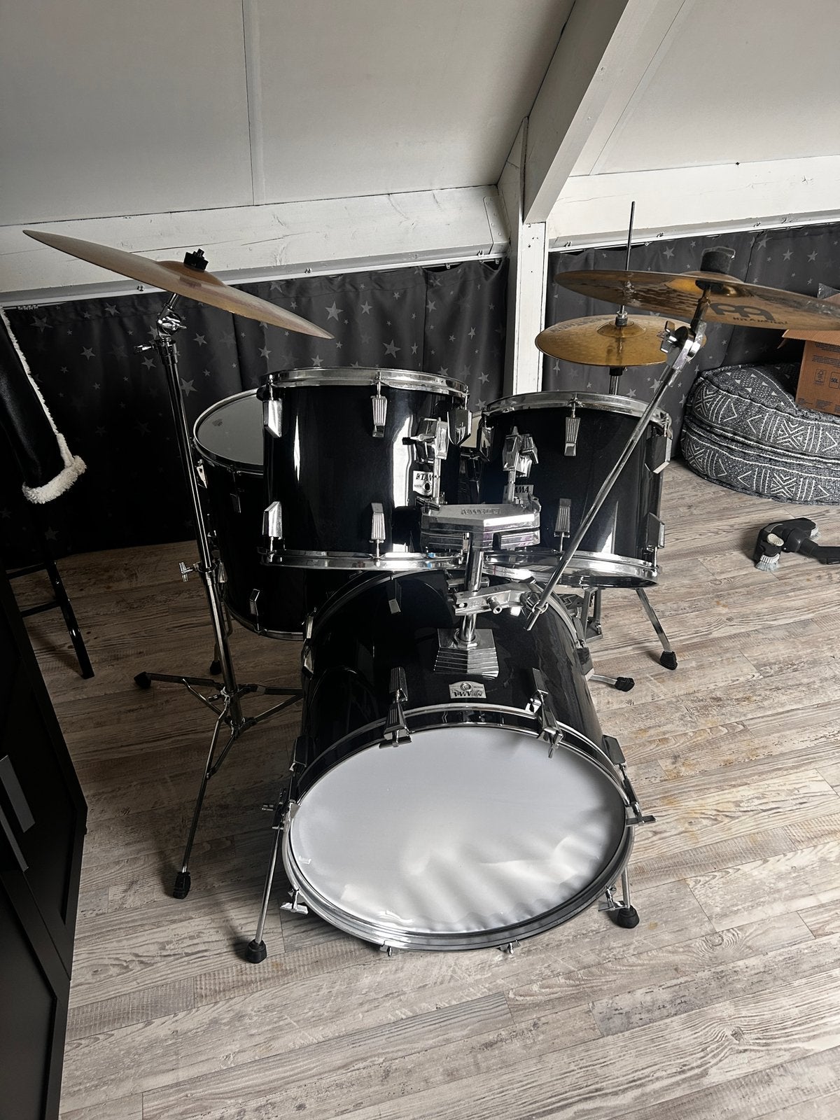Tama Rockstar drumstel compleet incl. bekkens & kruk, Ophalen, Gebruikt, Tama